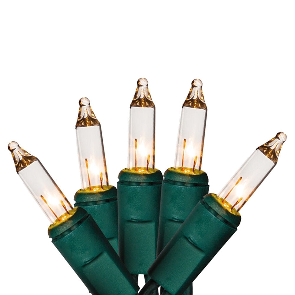 image of Christmas Light Set, Clear, 22 ft, 100 Lamp