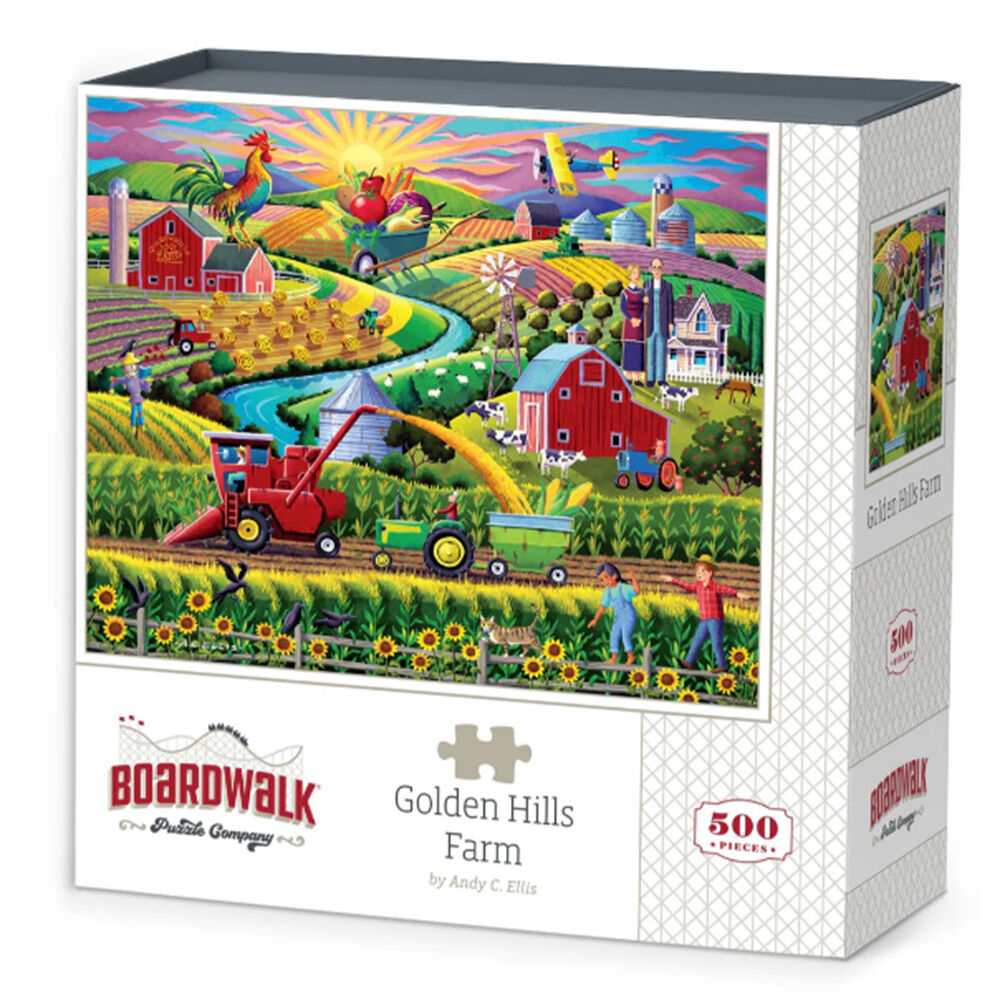 image of Puzzle- Golden Hills Farm, 500 pc