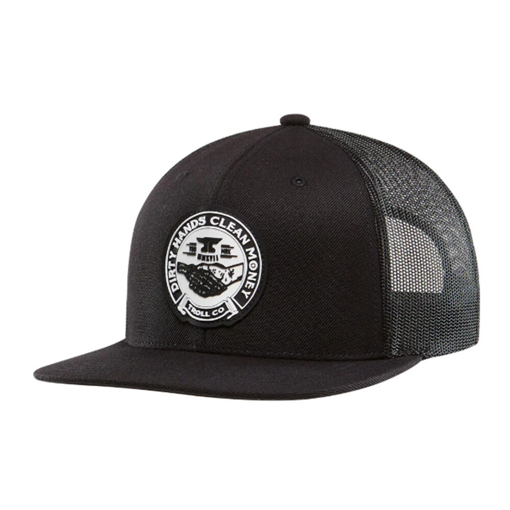 image of Men's "Dirty Hands Clean Money" Haggler Patch Flat Brim Snapback Cap