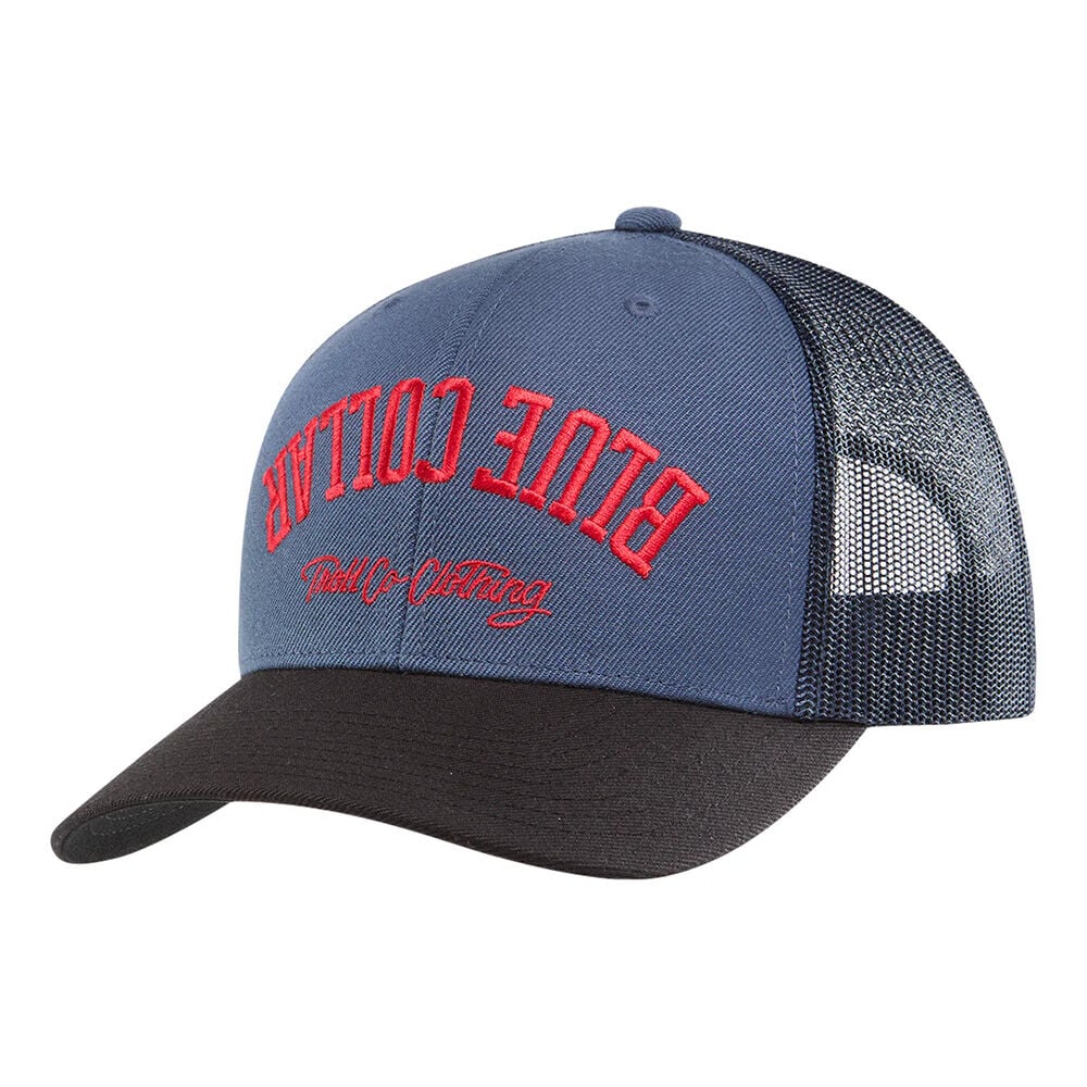 image of BC Bottoms Up Curved Brim Trucker Hat, Steel Black