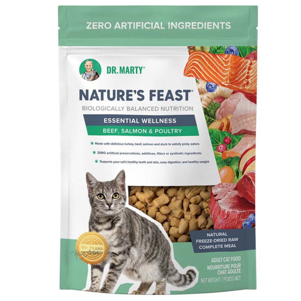 image of Freeze-Dried Raw Cat Food- Beef, Salmon and Poultry, 5.5 oz