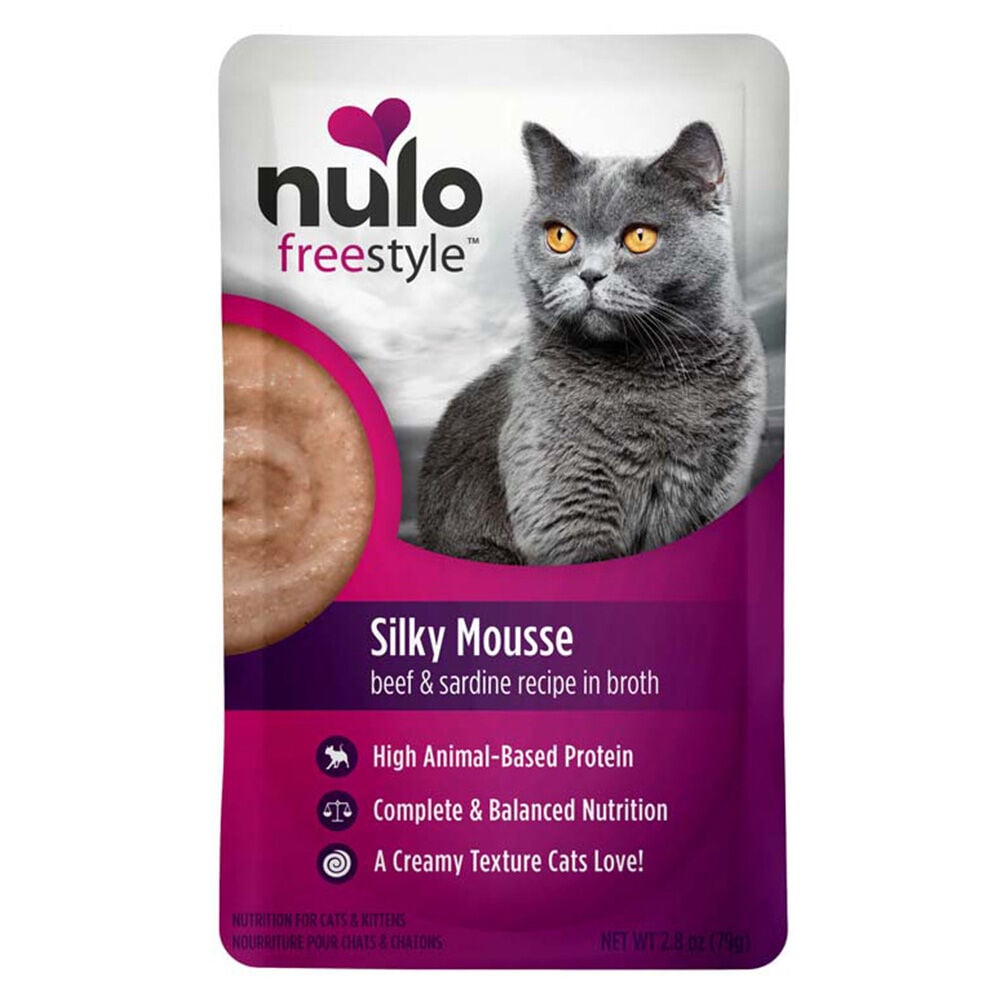 image of Wet Cat Food- Silky Mousse, Beef and Sardine, 2.8 oz