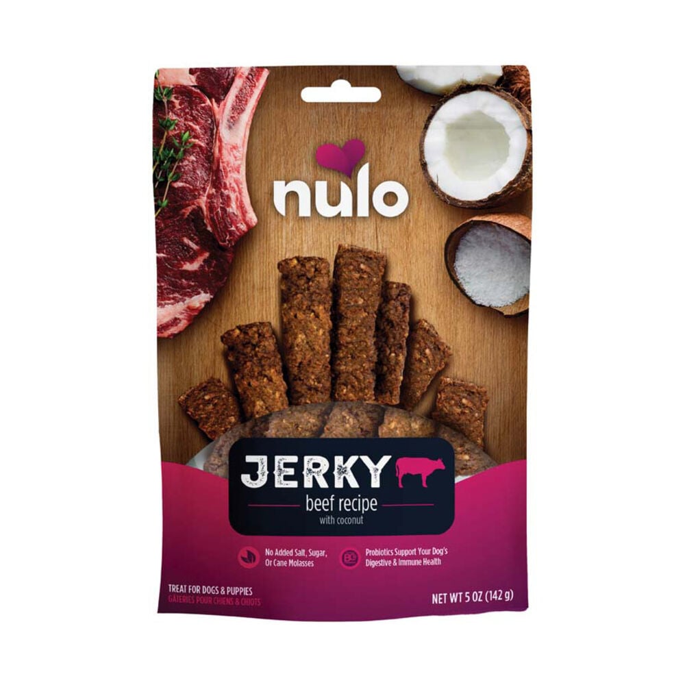 image of FreeStyle Dog Jerky Strips- Grain-Free, Beef With Coconut, 5 oz