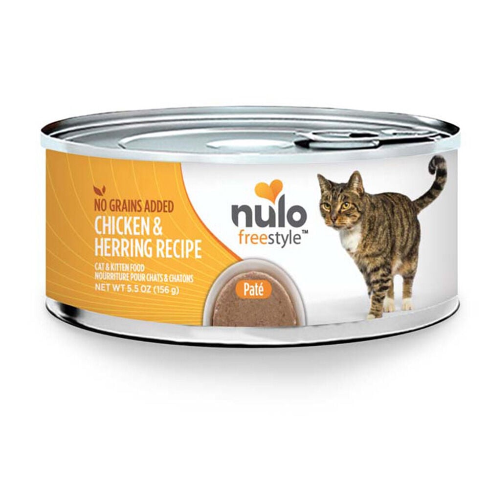 image of FreeStyle Wet Cat Food- Grain-Free, Pate, Chicken and Herring, 5.5 oz