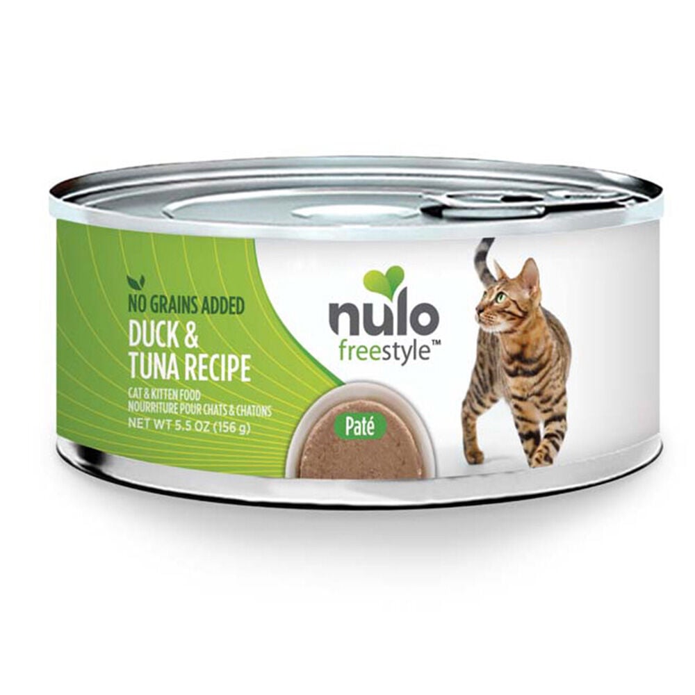 image of Wet Cat Food- Grain-Free, Pate, Duck and Tuna, 5.5 oz
