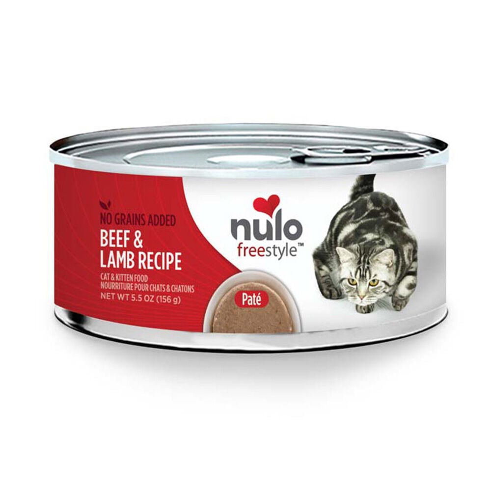image of Wet Cat Food- Grain-Free, Pate, Beef and Lamb, 5.5 oz