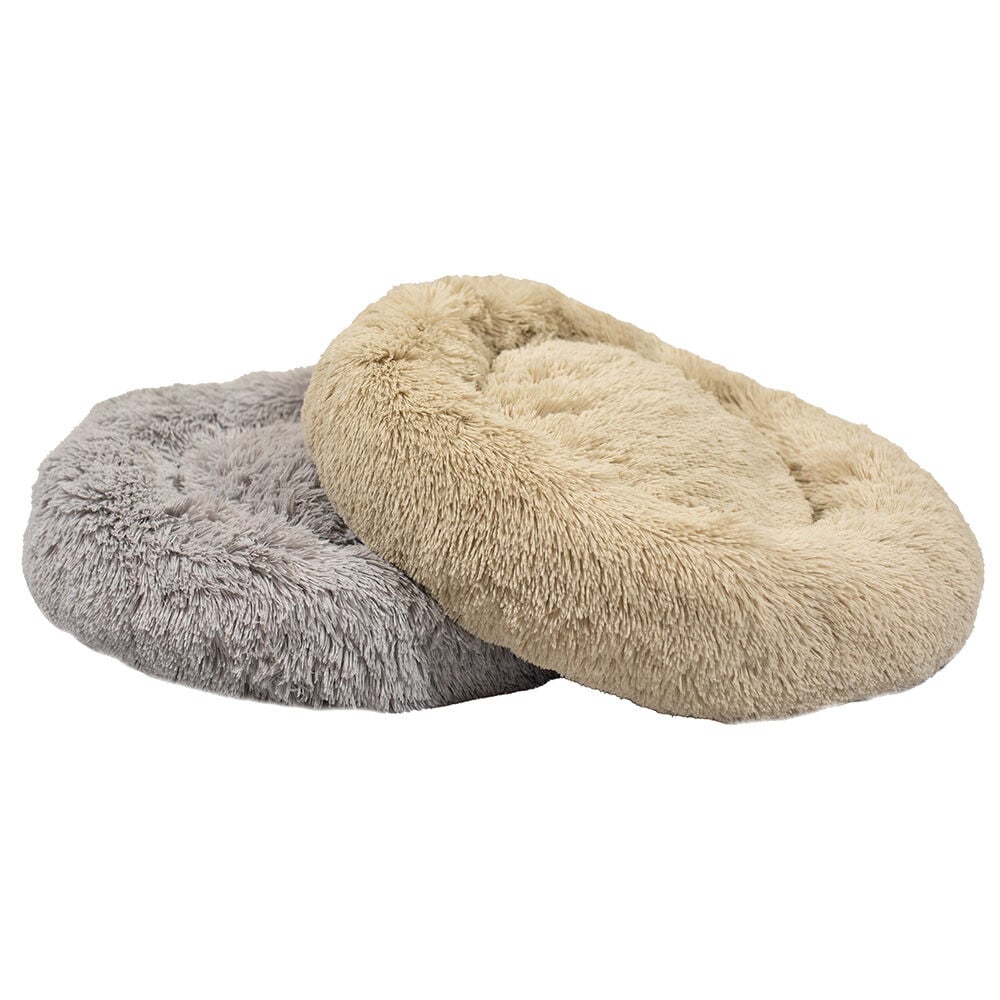 image of Assorted Faux Fur Donut Pet Beds, (Colors May Vary)