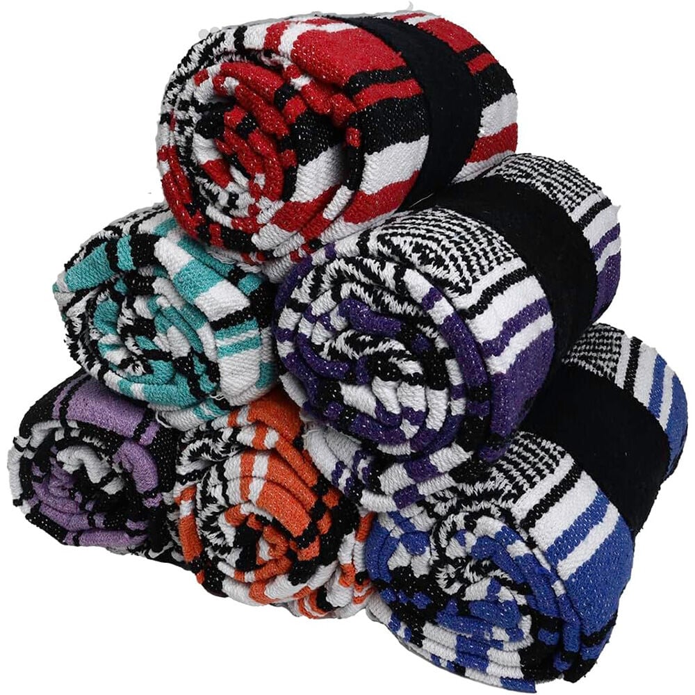 image of Assorted Rolled Blanket Throw, Aztec, 4 ft x 6 ft