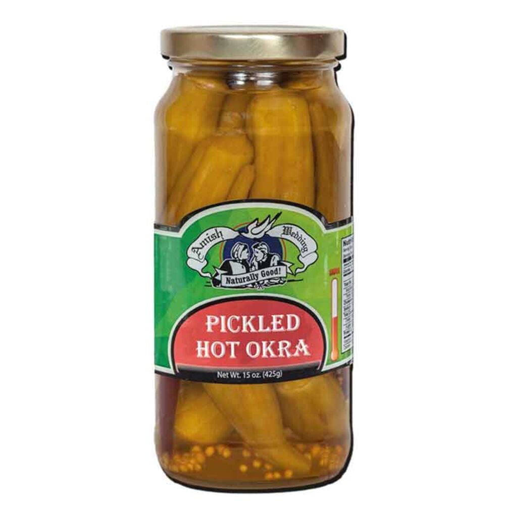 image of Pickled Hot Okra, 15 oz
