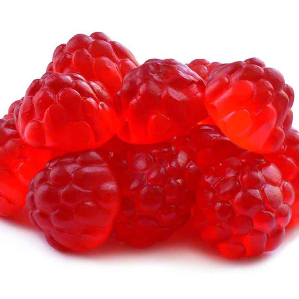 image of Gummi Red Raspberries Candy, 19 oz