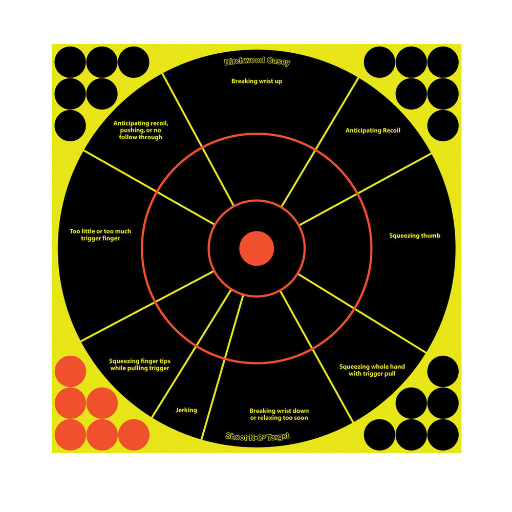 image of Shoot-N-C 12-in Handgun Trainer Target, 5 pack