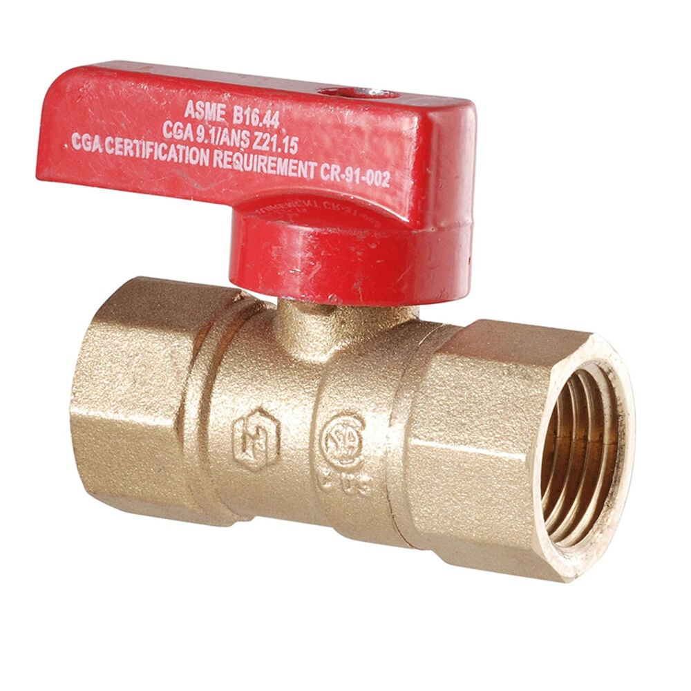 image of 1/2-Inch IPS Brass Gas Ball Valve