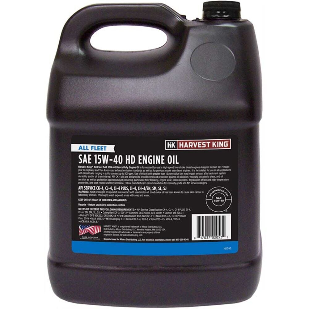 image of All Fleet SAE 15W40 HD Engine Oil, 2 gallons