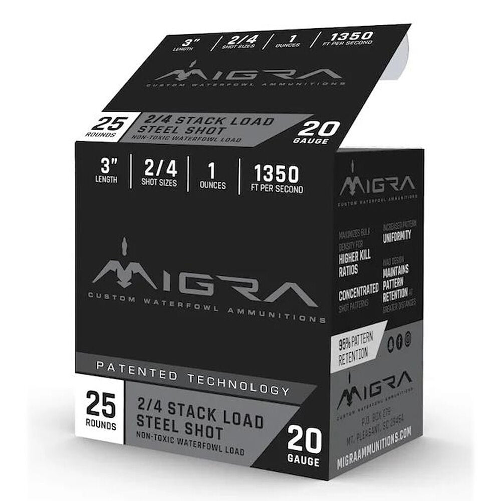 image of 20 Ga 3 in #2/4 Steel Shot,  25 Rounds