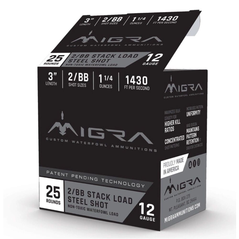 image of 12 Ga 3 in #2/Bb Steel Shot, 25 Rounds