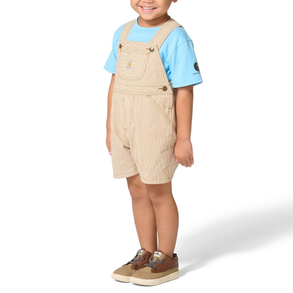 image of Toddler's Short Sleeve T-Shirt and Twill Shortall Set