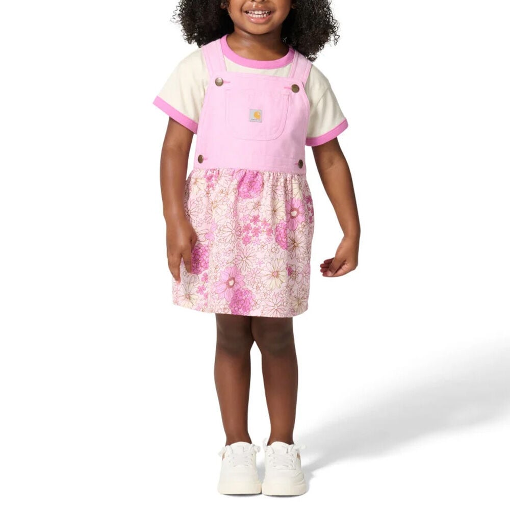image of Toddler's Short Sleeve T-Shirt Chambray Jumper Set