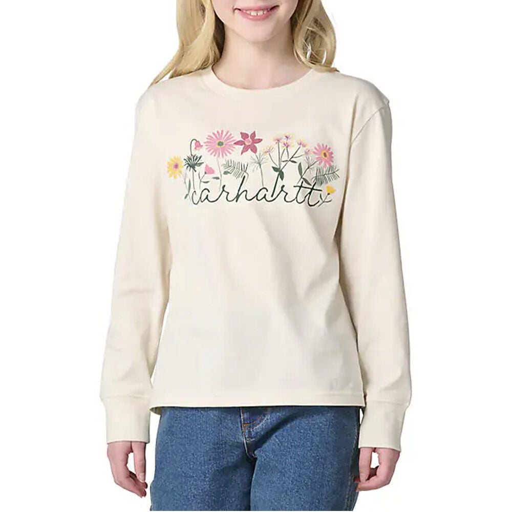 image of Girls' Long Sleeve Script T-Shirt
