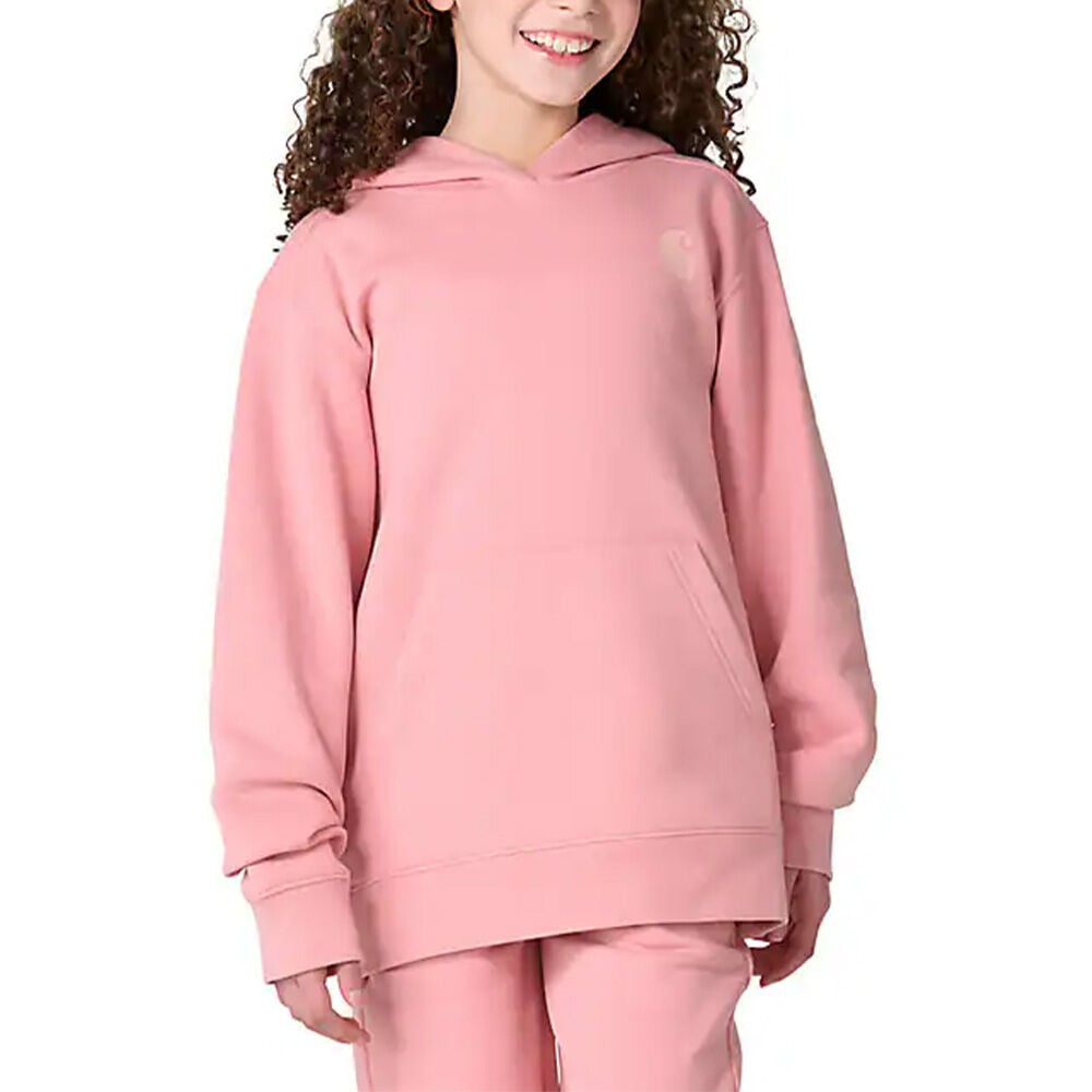 image of Girls' Long Sleeve Hooded Logo Sweatshirt