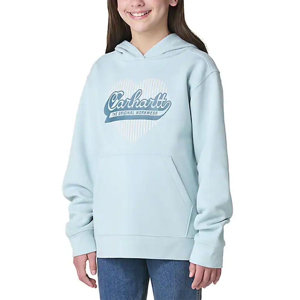 image of Girls' Long Sleeve Heart Logo Sweatshirt