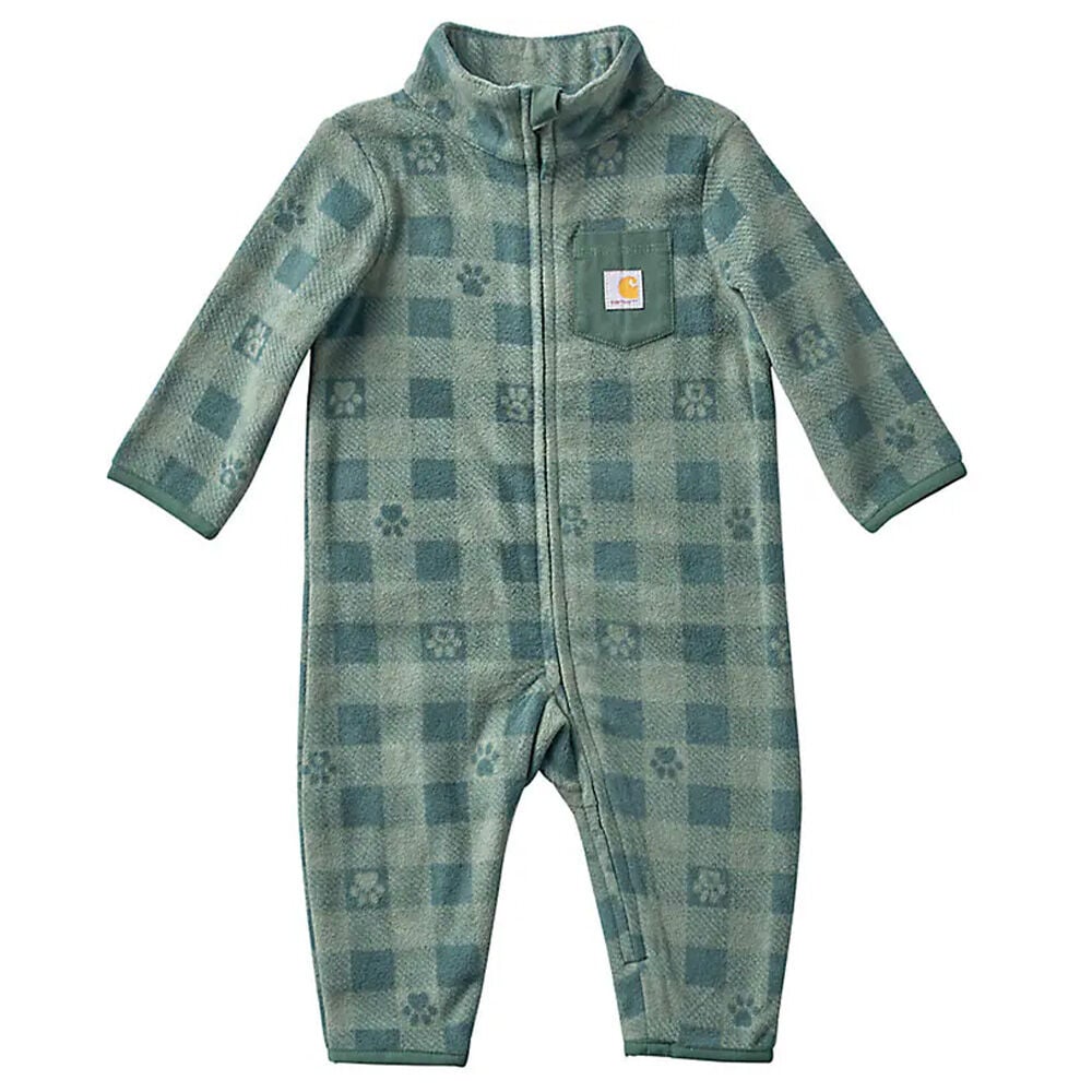 image of Infant's Long Sleeve Zip-Front Microfleece Printed Coverall