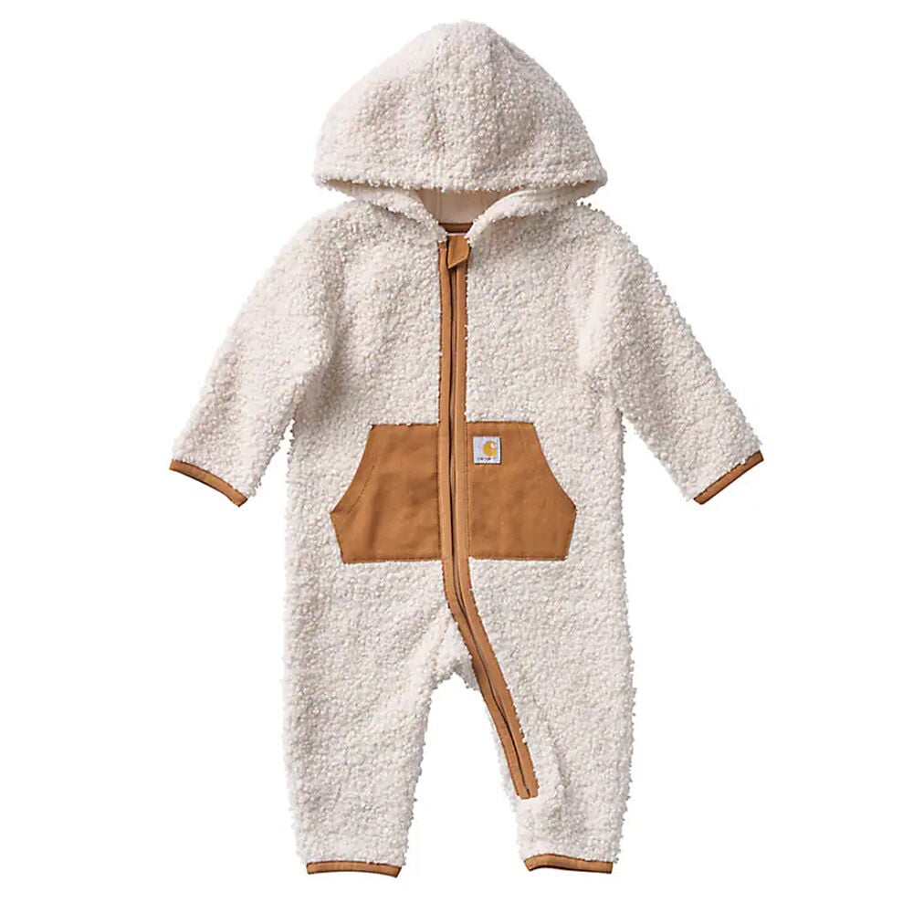 image of Infant's Long Sleeve Zip-Front Sherpa Coverall