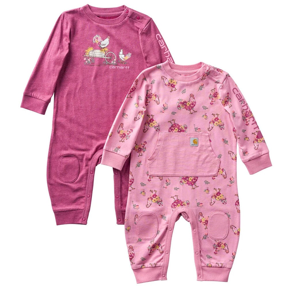 image of Infant Girls' Long Sleeve Coverall Set