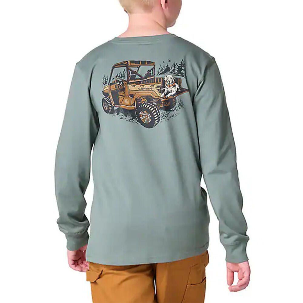 image of Boys' Long Sleeve Utility Vehicle Pocket T-Shirt