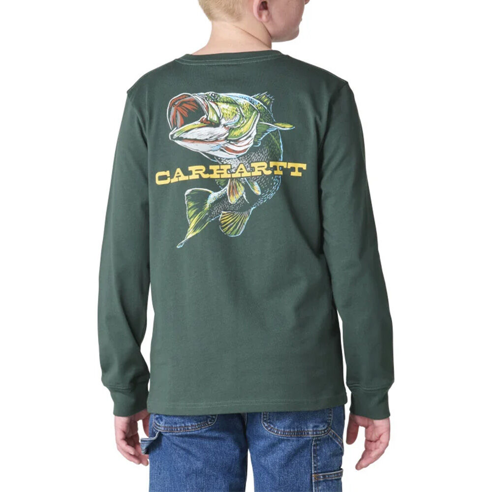 image of Boys' Long Sleeve Fishing Pocket T-Shirt