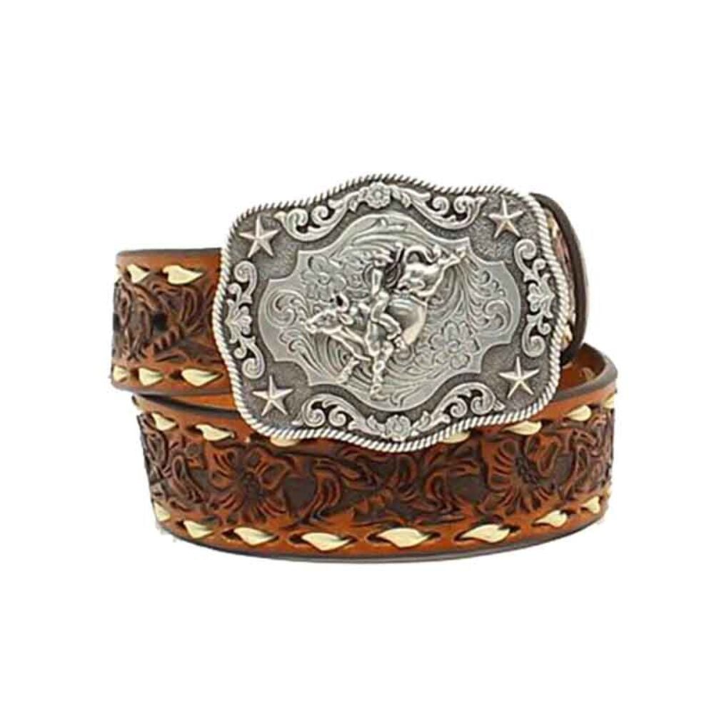 image of Kid's Floral Embossed Belt with Buckle