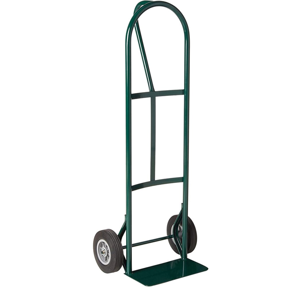 image of Trucks BKB85 600 lb P-Handle with Solid Rubber Wheels Hand Truck, Green