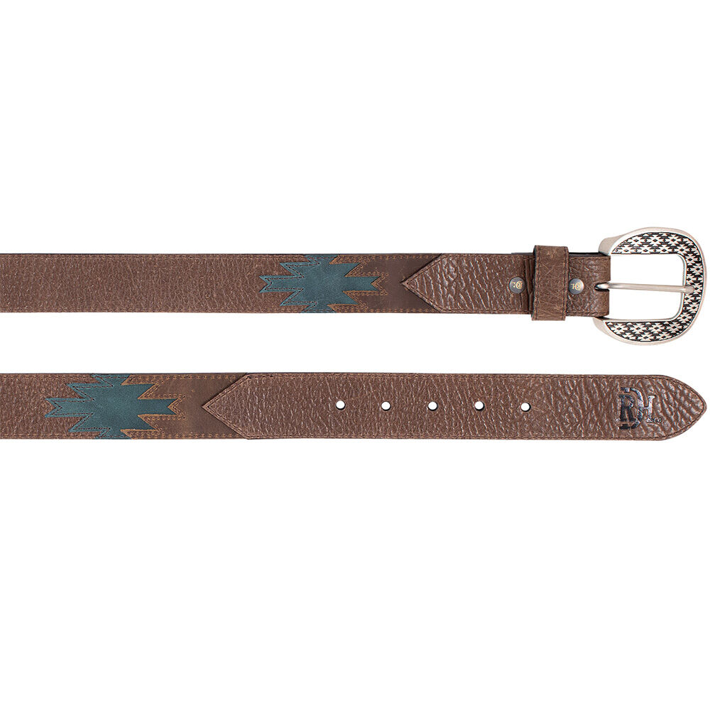 image of Men's Genuine Leather Aztec Patch Belt