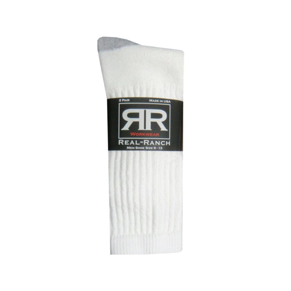 image of Men's Crew Socks 6 pack- White