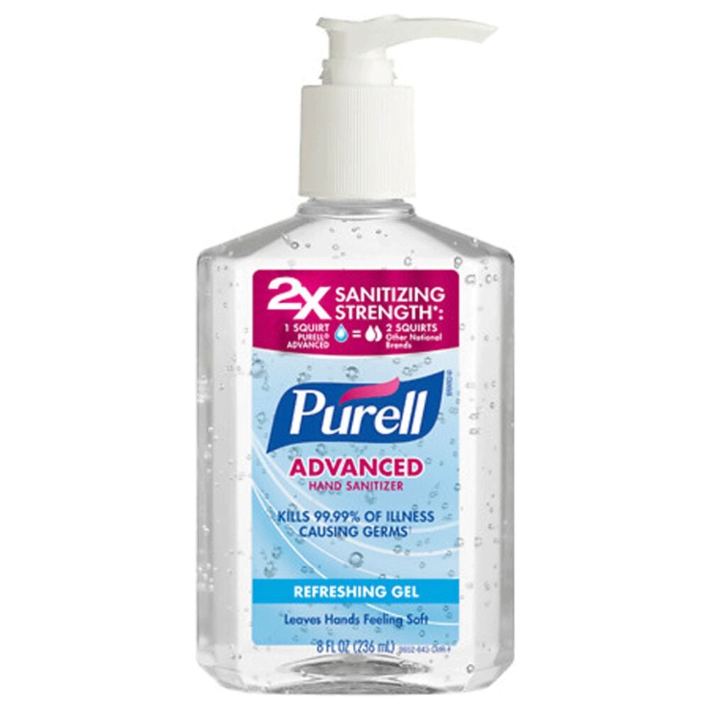 image of Advanced Hand Sanitizer with Pump, 8 oz