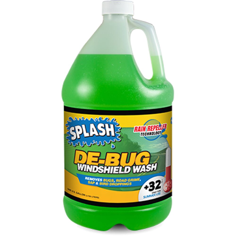 image of DE-BUG Premium Windshield Washer Fluid with Rain Repellant, 128 oz