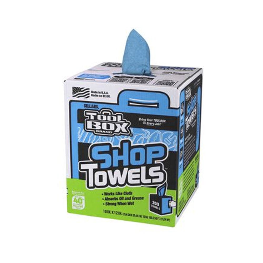 image of Tool Box Shop Towels- Blue, 200 ct