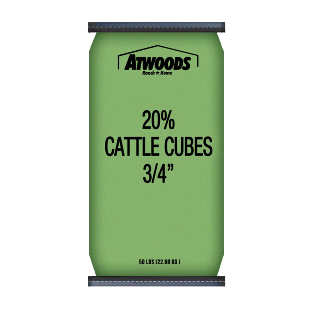 image of Atwoods 20% 3/4 IN Cattle Cubes, 50 LB