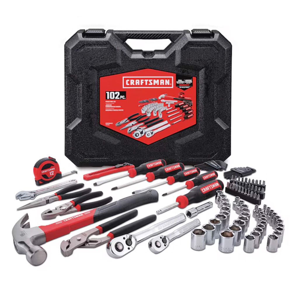 image of Household Tool Set with Hard Case, 102 pc