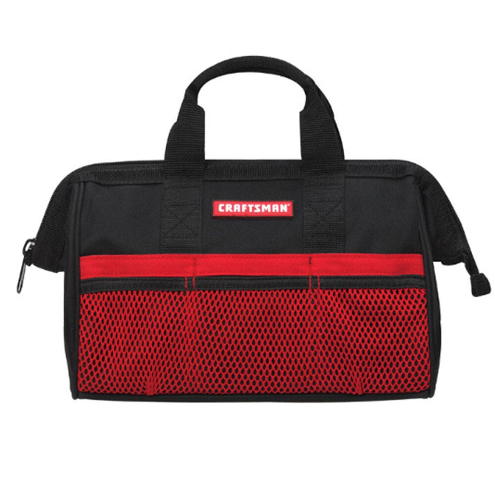 image of 13-Inch W x 13-Inch H Ballistic Nylon Tool Bag 4 Pocket, Black