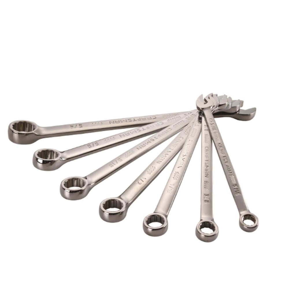 image of 12 Point Metric Long Panel Combination Wrench Set 7 pc.