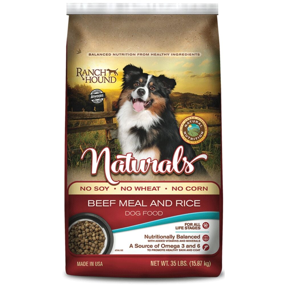 image of Dry Dog Food- Naturals, Beef Meal and Rice, 35 lb