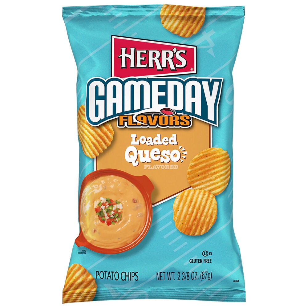 image of Gameday Flavors Loaded Queso Potato Chips, 7 oz