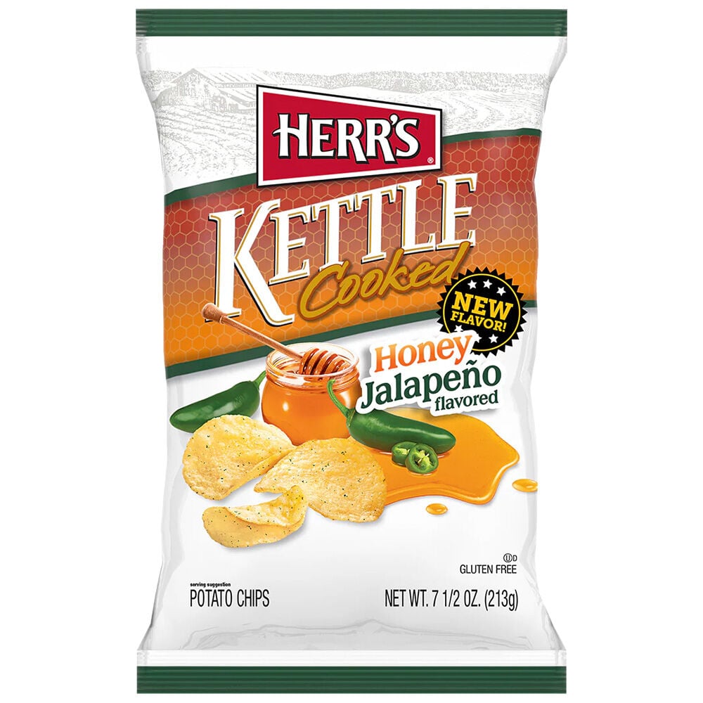 image of Honey Jalapeño Kettle Potato Chips, 7.5 oz