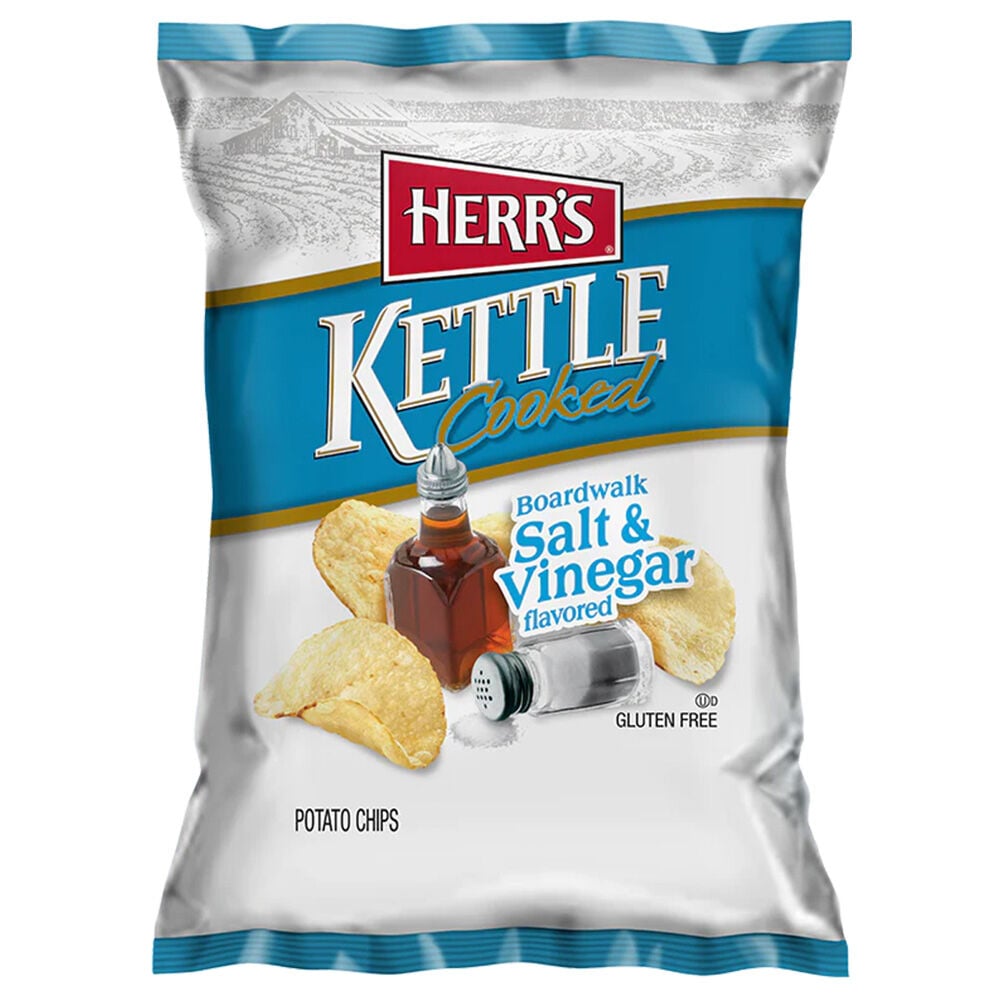 image of Salt and Vinegar Kettle Cooked Potato Chips, 7.5 oz