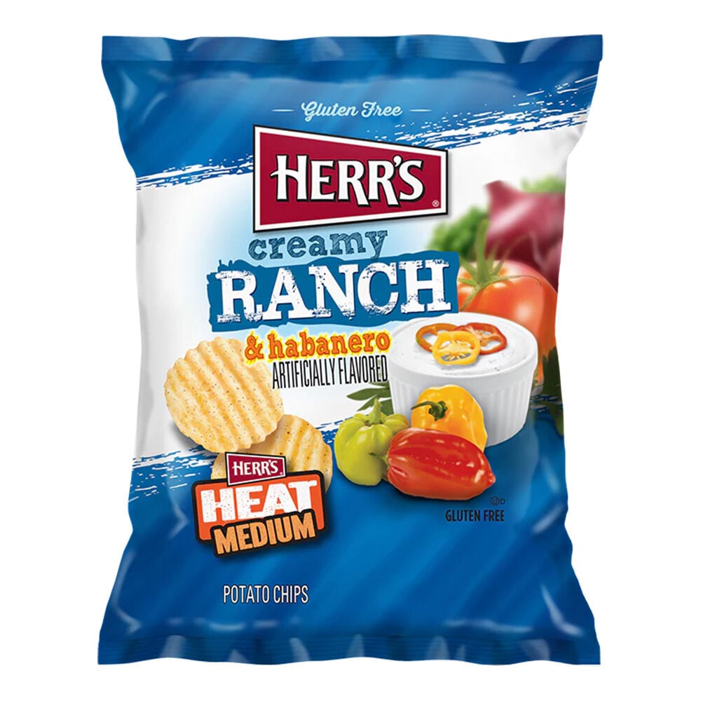 image of Creamy Ranch and Habanero Ripple Potato Chips, 6 oz