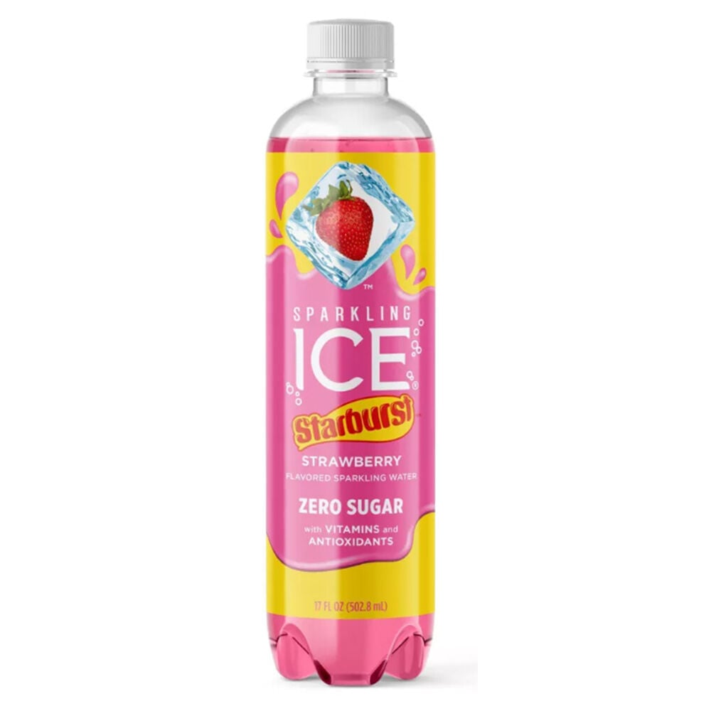 image of Sparking Water Bottle- Starburst Strawberry, 17 fl oz