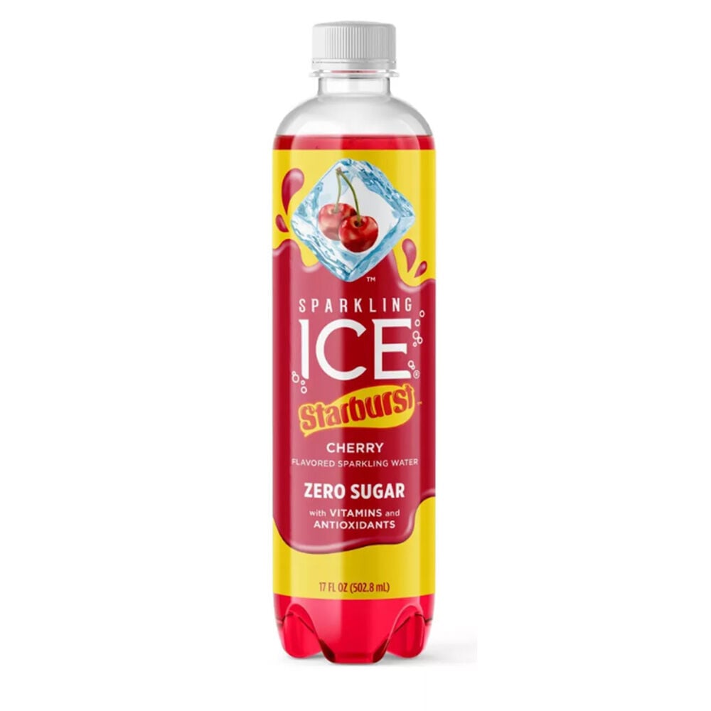 image of Sparking Water Bottle- Starburst Cherry, 17 fl oz