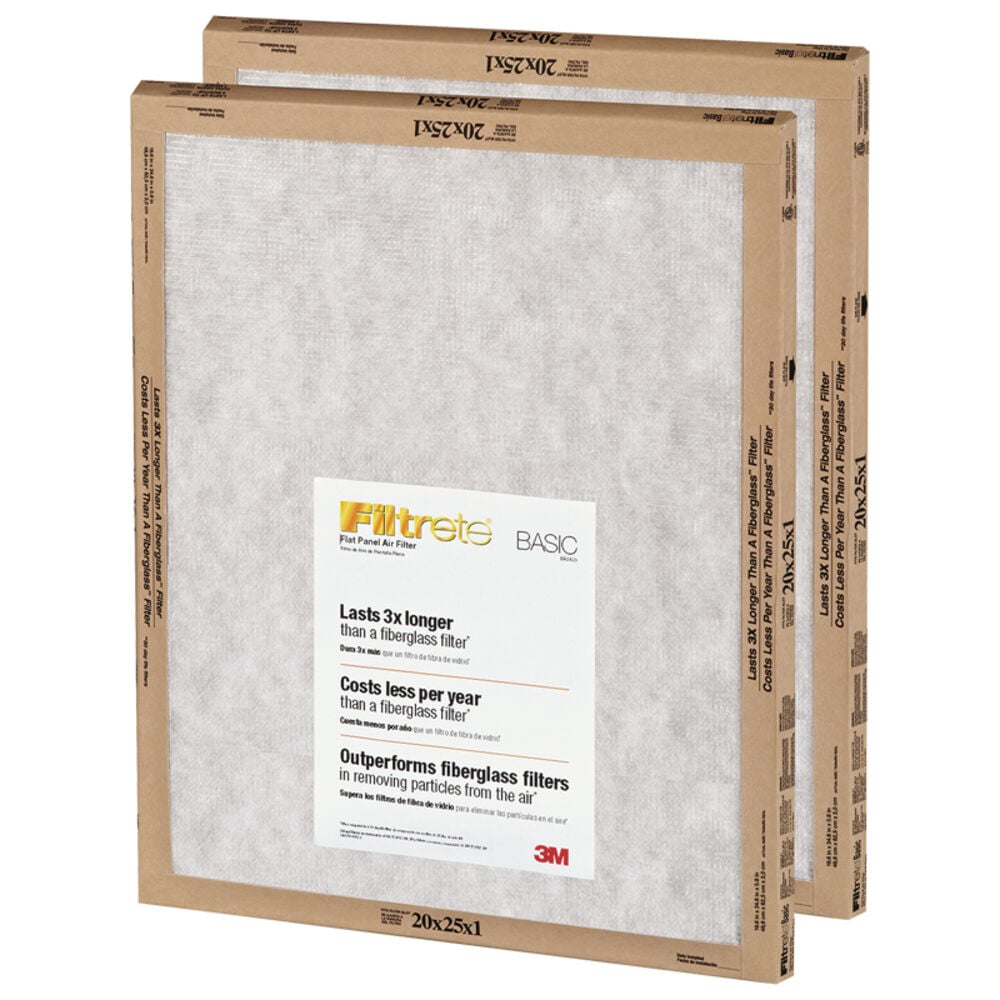 image of FPA00-2PK-24 Furnace Filter, Flat Panel, White, 16 x 20 x 1-Inch