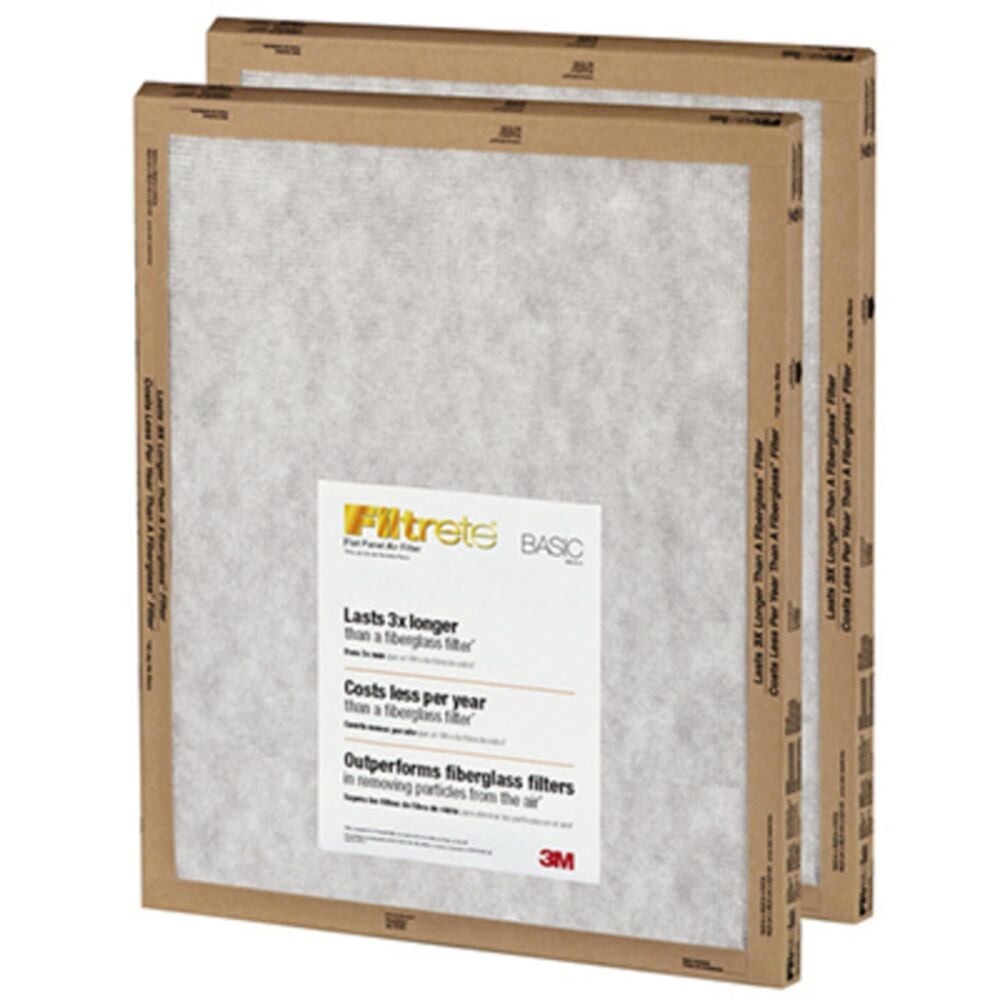 image of Basic Flat Panel Filter, 16 x 25 x 1, 2 pack