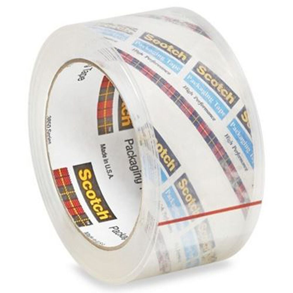 image of 3M Scotch Clear Carton Sealing Tape, 1.88 in x 54.6 yd